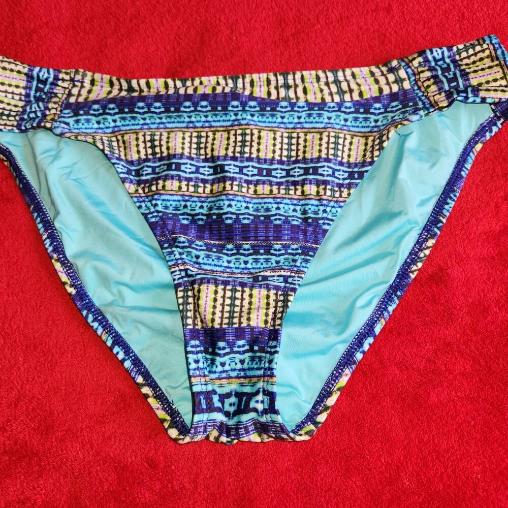 SZ 12 Women's Blue Bikini Bottom Bathing Suit Beach Swimsuit Swimming La Blanca